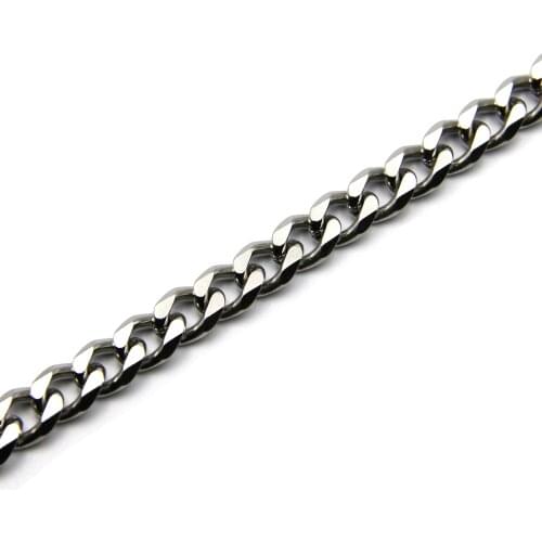 Grinded Curb Cable Link Chain Stainless Steel&Solid Brass,Cuban Chain,Chain For Bags