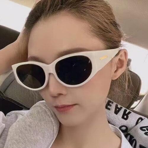 Cat Eye Frame Sunglasses Women Men Green Orange Lens UV400 Protection Girl Sexy Ladies Fashion Outdoor Eyewear