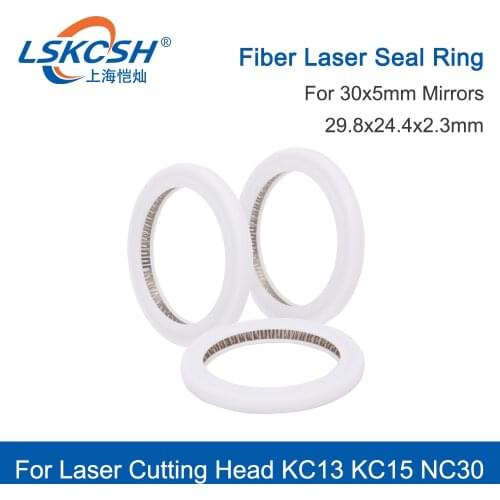 LSKCSH Seal Ring 29.8x23.8x3x2mm For Fiber Laser Cutting Head KC13 KC15 NC30 Protective Windows 30*5mm Laser Cutting Machines