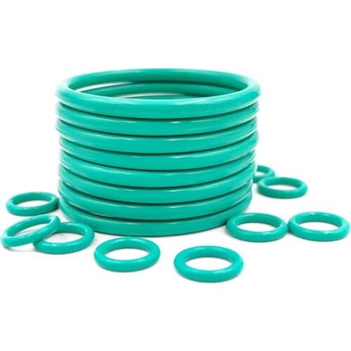 10Pcs Green FKM O Rings 2mm/2.4mm Wire Diameter Fluorine Rubber O Rings Gaskets OD 5-50mm O Ring Seals Washer