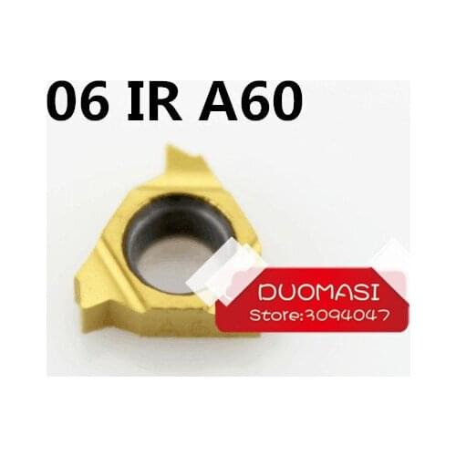 10PCS 06 IR A60 ,Extemal Tungsten Carbide Threading Lathe Inserts for Threaded Lathe Holder,thread turning tool holders