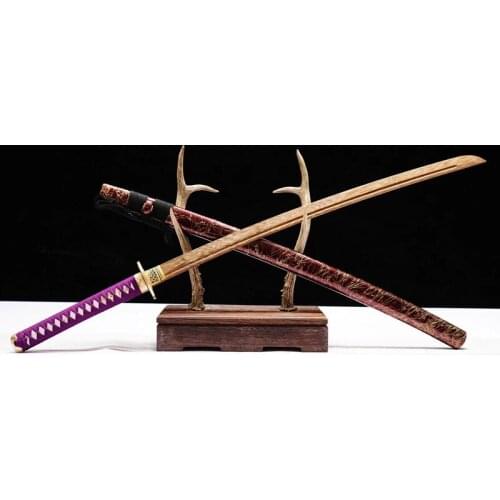 105cm Iaido Katana Tatsu Yamashiro Wooden Sword Prop Rosewood Solid Wood Scabbard Alloy Fittings High Grade Collectibles