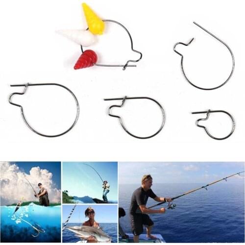 20PCS New Carp Fishing Maggot Clip Fishing Bait Ring Hooks Bait Sting Pin Spike Live Bait Lure Hook Carp Chod Hair Rig Tackle