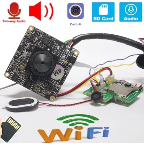 720P 960P 1080P 2MP 3MP 5MP Hd Onvif P2P Double Board Two Way Audio Wireless IP Camera Module Wifi SD Card Slot Camhi