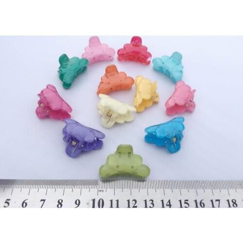 8pcs/Pack 3cm Candy Asst Color Plastic Jaw Clip Hair Claw Clip Jaw Clamp Mix Candy Colors For Women Girls Baby Headwear