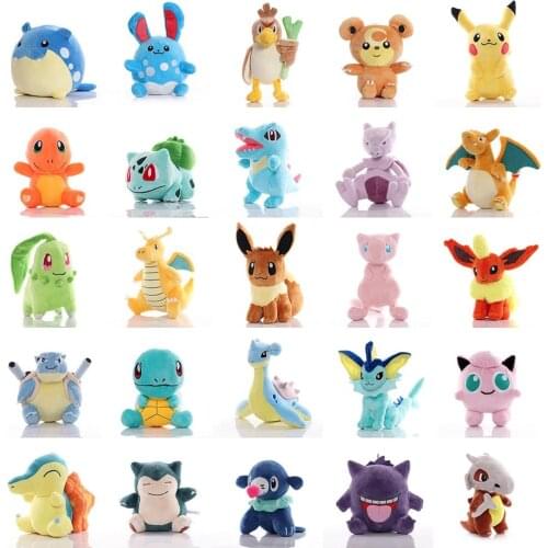 Anime pokemoned pikachued Bulbasaur Lapras Charmander Psyduck Squirtle snorlax Plush Toy Stuffed doll Christmas Gift For kid