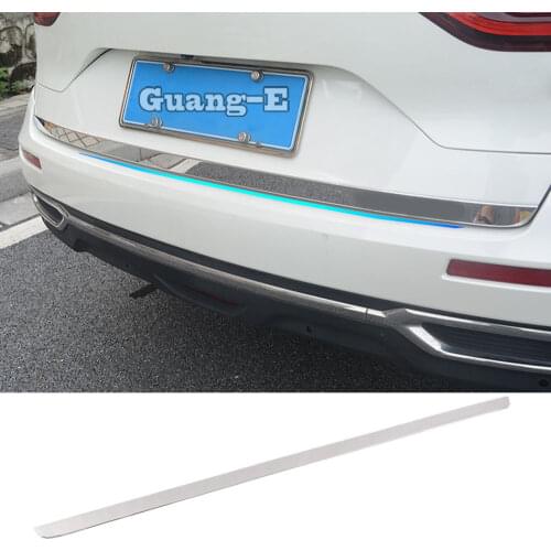 Car Stainless Steel Rear Door License Tailgate Bumper Frame Plate Trim Lamp Trunk 1pcs For Renault Koleos 2017 2018 2019 2020