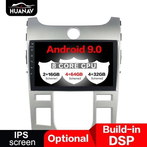 DSP Android 9.0 Car DVD Player GPS NavigatioN For KIA Forte Cerato 2008-2012 Auto stereo Radio multimedia Player Audio max 4+64G