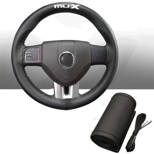 15 Inch Top Genuine Leather Steering Wheel Cover for Isuzu Mux Mu-x Car Interior Accessories