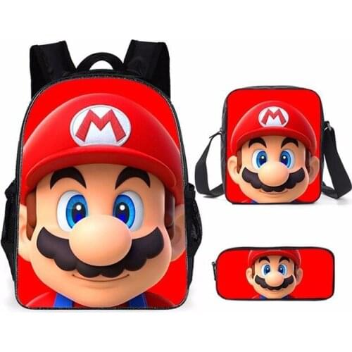 2021 Mario Bros Cute Children School Bags Orthopedic Backpack Kids School Boys Girls Catoon Bag Daily Mochila Infantil Kids Gift