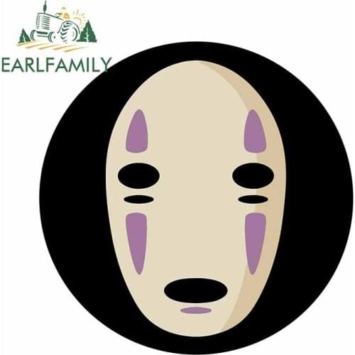 EARLFAMILY 13cm x 13cm For Spirited Away No Face Bumper Car Stickers Cartoon Decal Vinyl Material Funny Sticker Waterproof Decor