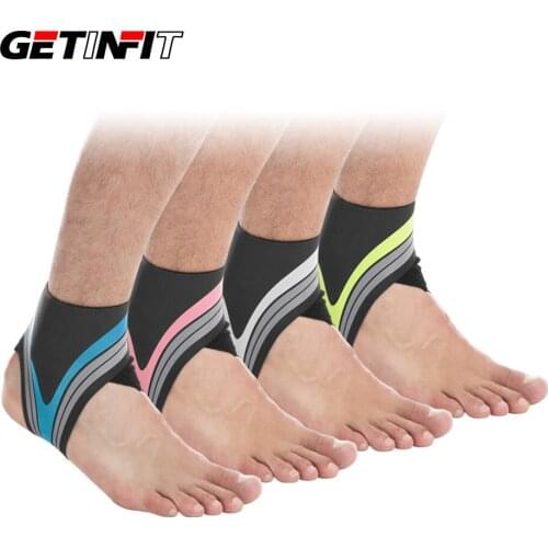 Getinfit 1PCS Ankle Support Brace Sports Foot Protect Adjustable Strap Pad Football Cycling Sports Sock Weight Wraps Protector