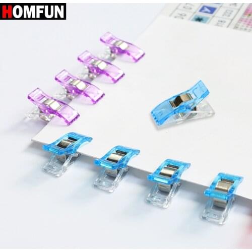 HOMFUN 5D Diamond Painting Clips Patchwork Garment Clip To Keep Painting Canvas Steady Cross Stitch Fabric Blinder Accessories