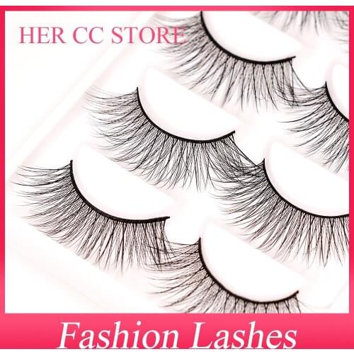 INDIVIDUAL PACKING 5PAIRS 0.07mm 3D SOFT DRAMATIC NATURAL THICK FALSE EYELASHES HIGH QUALITY MAKUP(M345)