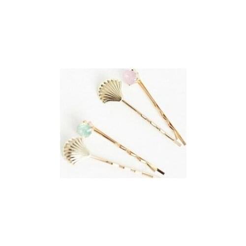 Korean Fashion Personality Crystal Shell Folder Hairpin Bangs Clip Women Wholesale And Retail Jewelry Piece Suit