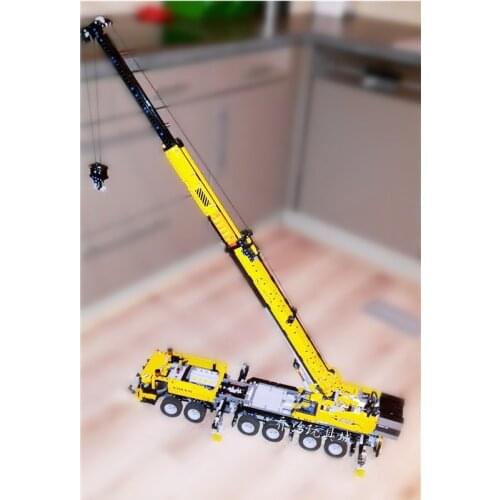 KEJI MOC-5509 Grove GMK6400 Mobile Crane MK III Remote Control Model Building Blocks Bricks Kit Kids Toys Christmas Gift