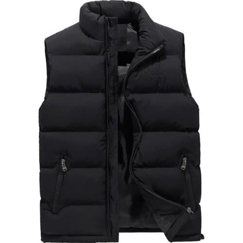 Mens Body Warmer Vest Cotton Down Puffer Padded Jacket Outwear Gile Waistcoat