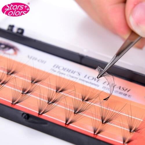 Stars Colors butterfly shape individual Flase Eyelashes exaggerated fake eyelash thick roll hair Eyelash extension tool
