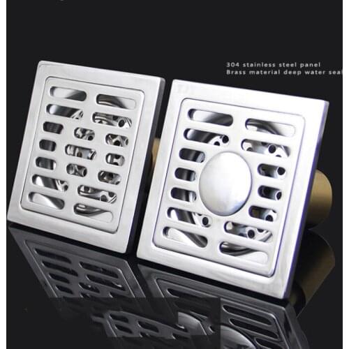 Floor drain, odor, anti-backwater, 304 stainless steel shower room, bathroom, copper core floor drain