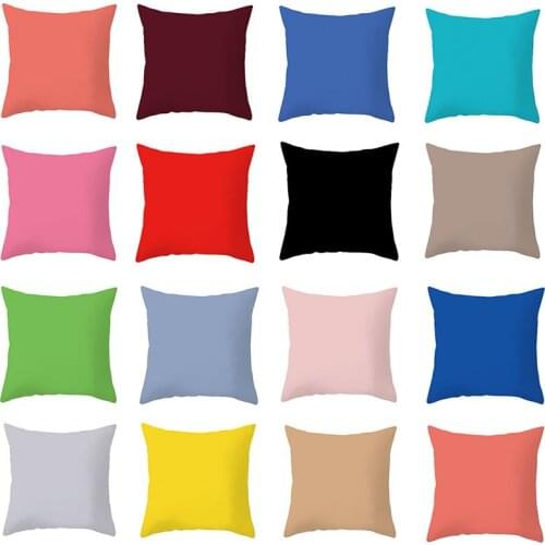 Pillowcases Candy Colors Cushion Covers Peachskin For Sofa Decorative Throw Pillows Cover Luxury Modern Home Decor 45*45cm/Pc