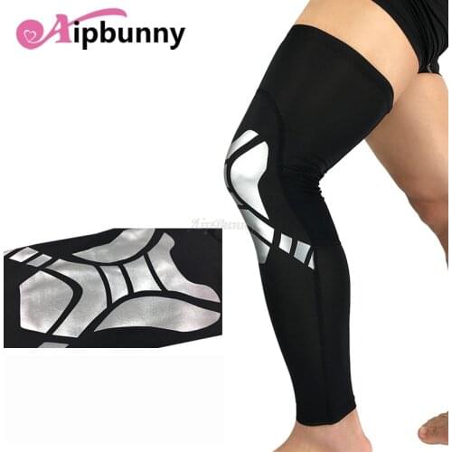 Aipbunny Sports Safety Soft Leg Warmers Breathable Lycra Cycling Running Basketball Compression Leg Knee Pads Sleeves Legwarmers