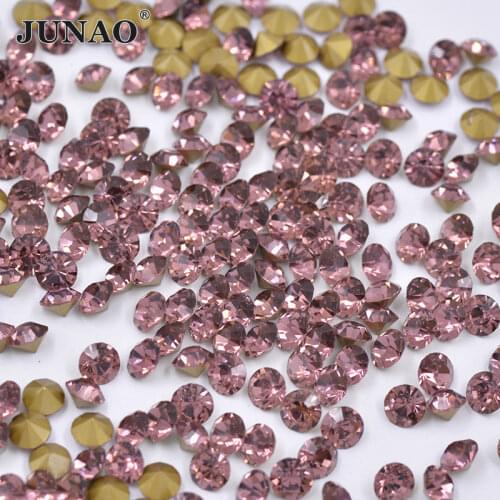 SS 6 8 10 12 16 20 30 Light Purple Point Back Glass Nail Rhinestones Round Stones and Crystals Pointback Strass Crystals Chaton