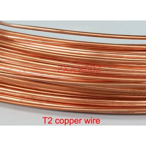 T2 pure copper wire conductive solid copper wire fine copper wire Outer Diameter 0.2 0.3 0.4 0.5 0.6 0.8 1 1.2 1.5 2 2.5 3 4 5mm