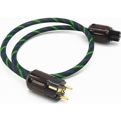 Hi-End Schuko Power Cable EU Power Cord with EU Plug Mains Power Cable HIFI Audiophile European AC Power Cable