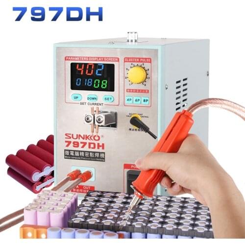 SUNKKO 797DH 18650 Battery Spot Welding Machine 3.8KW High Power Spot Welder Thickness Up To 0.35mm Precision Pulse Spot Welder