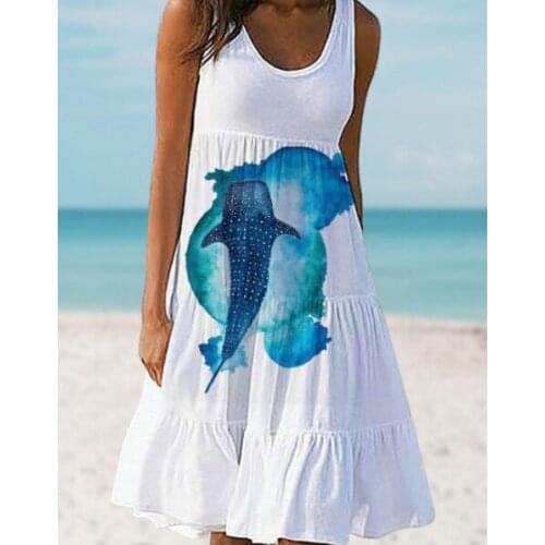 Womens Sexy Sling Floral Dress Harajuku Summer 2021 Retro Fashion Beach style sling dress Sweet Girl Beach Patry midi dress