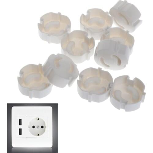 10pcs Baby Safety Plug Socket Cover Protective Child Safety Plug Guard 2 Hole