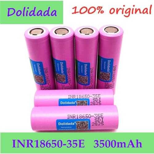 100% Original For dolidadad 18650 3500mAh 20A discharge INR18650 35E 18650 battery Li-ion 3.7v rechargable Battery