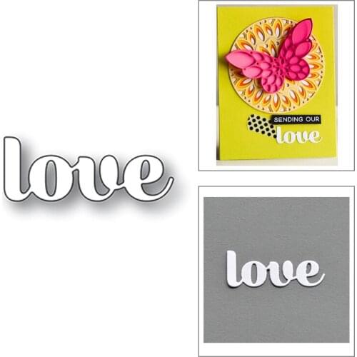 2020 New English Words Love Metal Cutting Dies For DIY Cut Paper Craft Making Greeting Card Scrapbooking and Album NO Stamp Sets