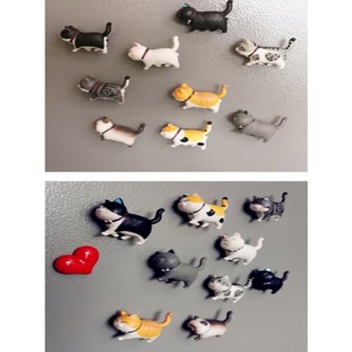 3D stereo cat refrigerator stick magnet cute cat decorate animal magnet