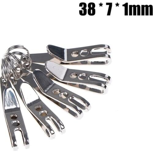 5pcs Stainless Steel Outdoor Quicklink Tool EDC Bag Suspension Clip With Key Ring Carabiner