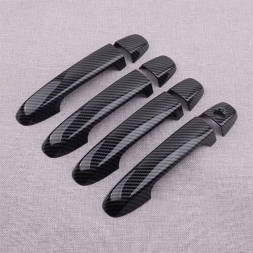 8pcs ABS Car Exterior Door Handle Cover Trim Carbon Fiber Style Fit for Toyota Camry 2012 2013 2014 2015 2016 2017