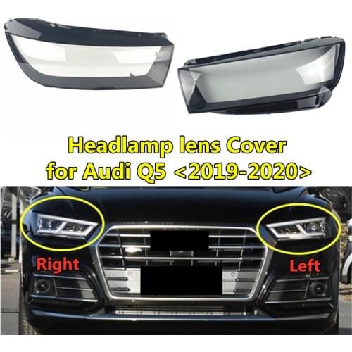 Car-styling Accessories Car Light Covers PC Left And Right Headlamp Lens Cover Front Headlight Frame Fit For Audis Q5 2019 2020