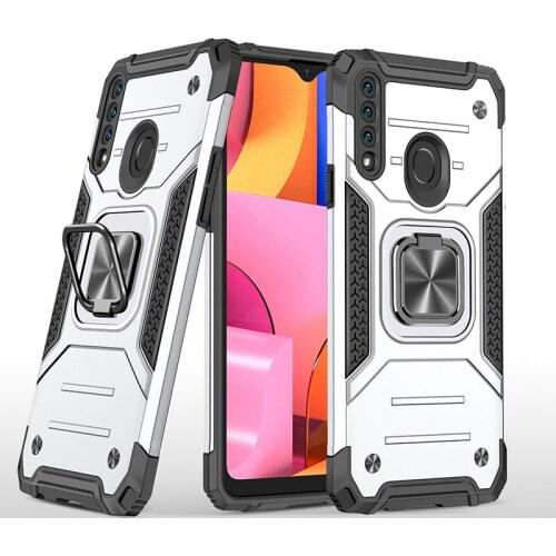 For Samsung Galaxy A20s case cover armor strong shockproof magnetic car holder metal finger ring case for A 20s
