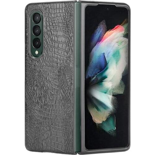 For Samsung Galaxy Z Fold 3 Case Luxury Crocodile pattern PU leather Case For Samsung Galaxy Z Fold3 Phone Case Back Cover