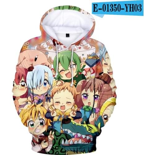 Meliodas 3D Hoodies 3~18 year Nanatsu No Taizai anime kids Sweatshirt The Seven Deadly Sins Meliodas boy/girls Hoody Casual