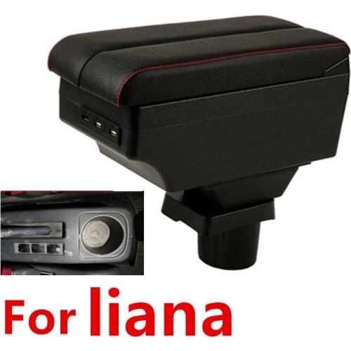 For liana armrest box double layer with usb interface