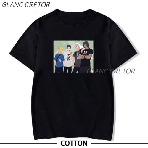 Akatsuki Hiden Deidara Printed T Shirt Harajuku Gothic Tees Fashion Japanese Anime Shirt Men Tee Cotton Oversized Tshirt