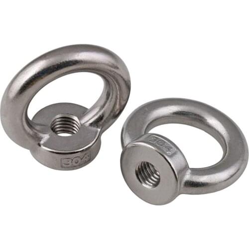 Lifting Eye Nut M3 M4 M5 M6 M8 M10 M12 M14 - M24 304 Stainless Steel Eye Nut Ring Nut Thread Loop Hole For Cable Rope Lifting