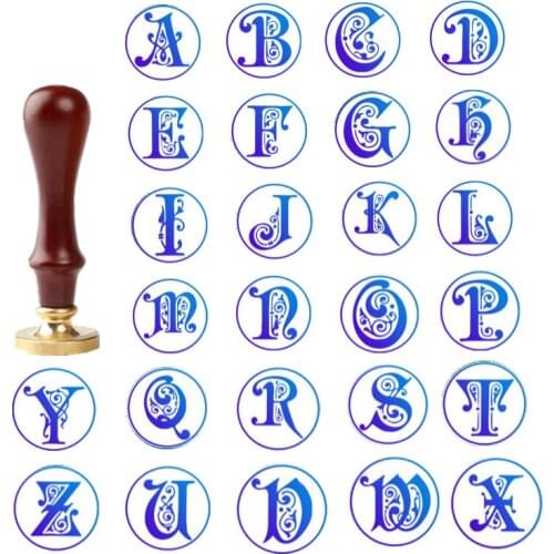 Gothic Letter Wax Seal Stamps Plant Letter Pattern DIY Wedding Birthday Postcard Wax Seal Sealing Scrapbooking Stamp Decoration