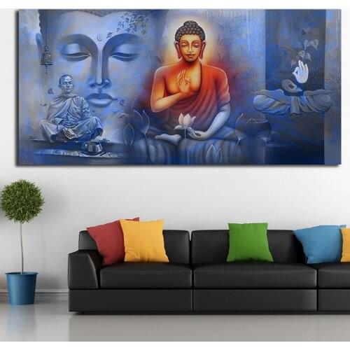 Hd Print 1 Piece Home Decor Buddha Picture Canvas Painting Wall Artwork Modern Poster Living Room Church Decor Cuadros Framework