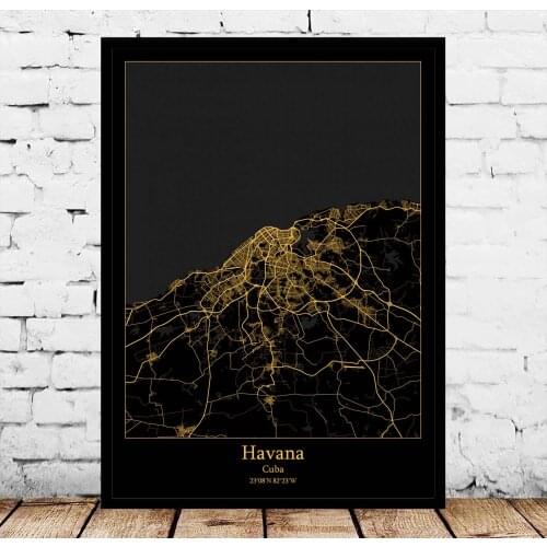 Havana Cuba Map Poster