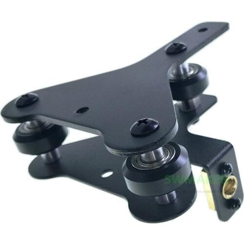 3D printer parts Creality CR-10 S4/S5 X axis motor mount bracket right/left X-axis Front/Back Motor mount Plate with wheels nuts