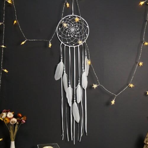 Dreamcatcher Nordic Moon Star Macrame Indians Dream Catcher Wall Hanging Craft Ornaments Boho Decor Kids Room Nursery Decoration