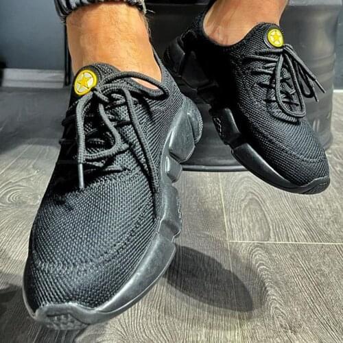 Knack Spor Ayakkabı KX-300 Siyah (Siyah Taban) Yeni Moda Türk Malı Hızlı Kargo Tüm Kıyafetlere Uygun İndirimli Fiyatlar