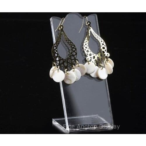 Small L Slanted Earring Holder Acrylic Display Holder Organizer Jewelry Displays 1 Pairs Transparent